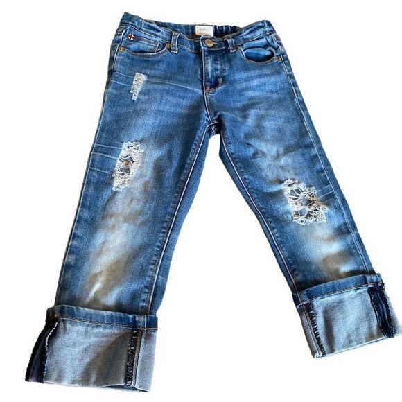 HUDSON Girl’s Cuffed Capri Jeans size 6 - Picture 1 of 4